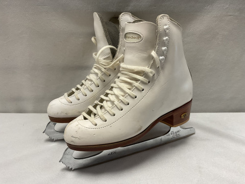 Vist Large View of Product Image Which is Used Riedell Womens Figure Skate White Size 4