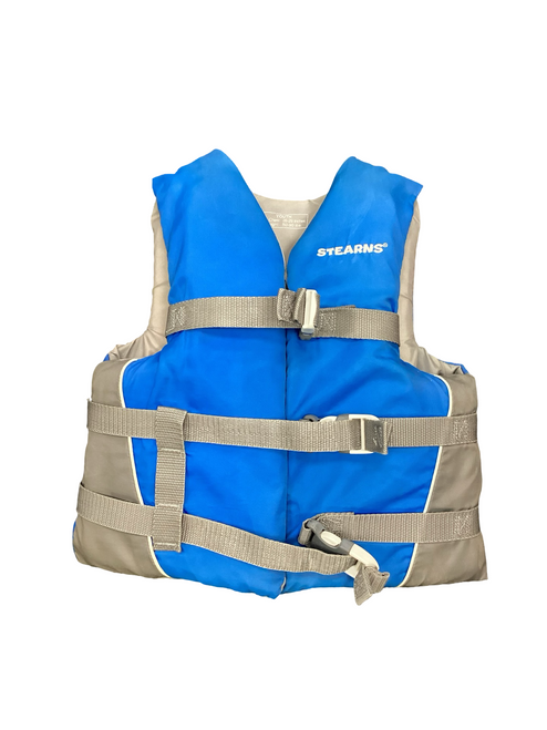 Vist Large View of Product Image Which is Used Stearns Youth PFD Grey And Royal Blue Youth 50-90
