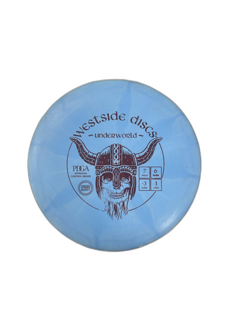 Vist Large View of Product Image Which is Used WESTSIDE DISCS UNDERWORLD Disc Golf Driver Royal Blue