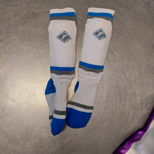 Vist Large View of Product Image Which is Used Franklin Soccer Shin Guards Youth White XS
