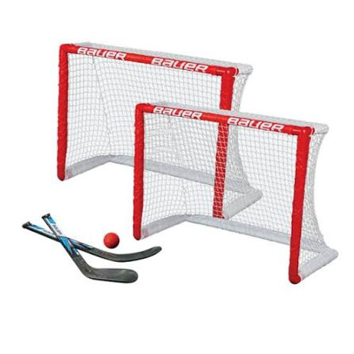 Vist Large View of Product Image Which is New BAUER PRO KNEE HOCKEY GOAL SET