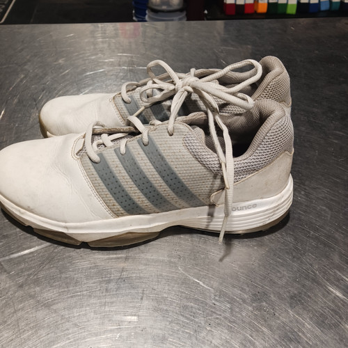 Vist Large View of Product Image Which is Used Adidas Mens Golf Shoes White Senior 8
