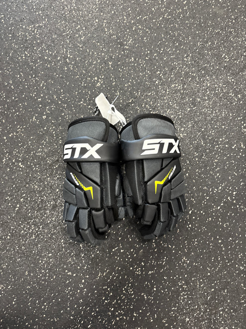 Vist Large View of Product Image Which is Used STX STALLION 200 Lacrosse Gloves Junior Black SM