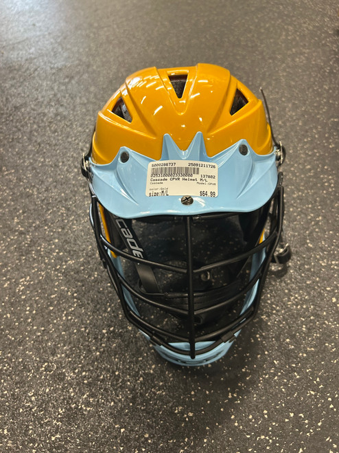 Vist Large View of Product Image Which is Used Cascade CPVR Lacrosse Helmet Gold M/L