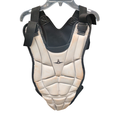 Vist Large View of Product Image Which is Used All Star AFX Catchers Chest Protector White Junior