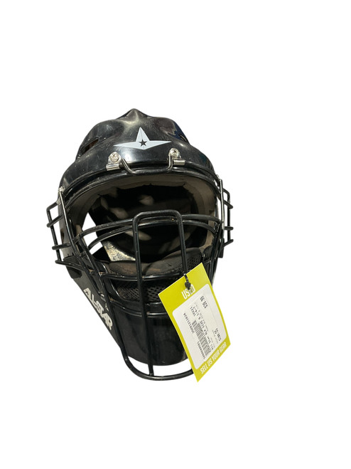 Vist Large View of Product Image Which is Used All Star BLK SIZE 6 1/4-7 Catchers Helmet w/Mask Black One Size