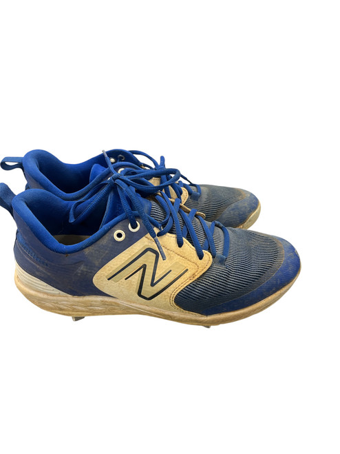 Vist Large View of Product Image Which is Used New Balance BASEBALL CLEAT METAL BB/SB Cleats Royal Blue Senior 10.5