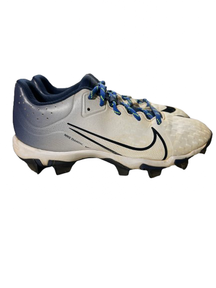 Vist Large View of Product Image Which is Used Nike SOFTBALL FASTFLEX SZ 8 BB/SB Cleats White And Royal Blue Senior 8