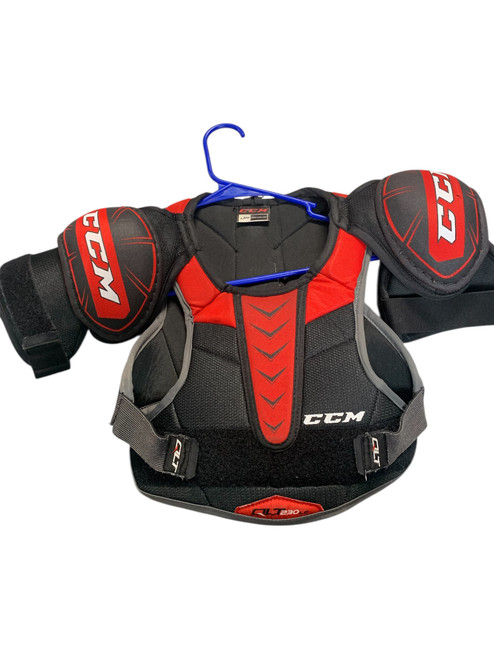 Vist Large View of Product Image Which is Used CCM QLT 230 LE Junior Shoulder Pads MD