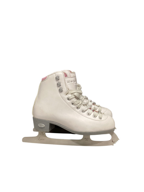 Used Riedell 14W Girls Figure Skate White Junior 02 11816-S000276045 Vist Large View of Product Image Which is Used Riedell 14W Girls Figure Skate White Junior 02
