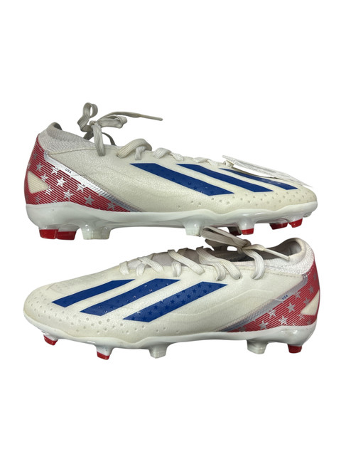 Vist Large View of Product Image Which is Used Adidas Soccer Cleats White Junior 03.5