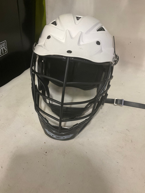 Vist Large View of Product Image Which is Used Cascade CPV-R Lacrosse Helmet White Fits all