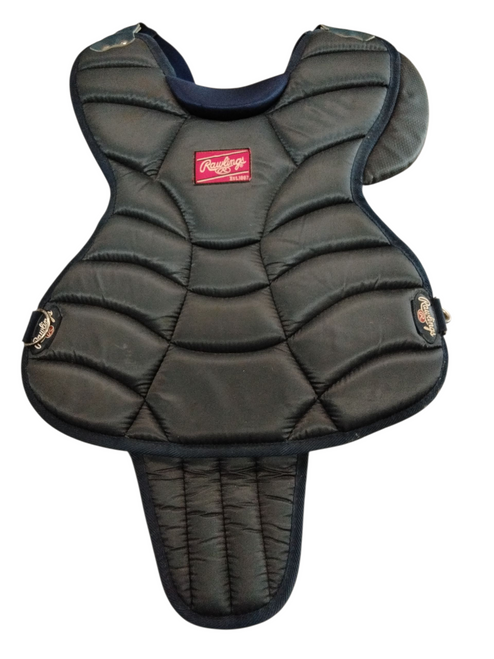 Used Rawlings LLBP Catchers Chest Protector Navy Blue Junior 11866-S000029209 Vist Large View of Product Image Which is Used Rawlings LLBP Catchers Chest Protector Navy Blue Junior