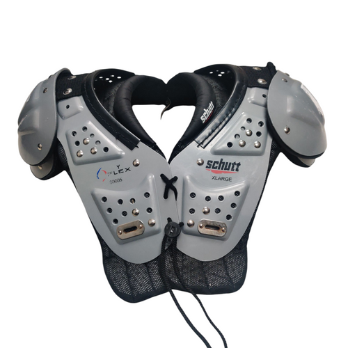 Vist Large View of Product Image Which is Used Schutt Y FLEX Youth Football Shoulder Pads Grey XL