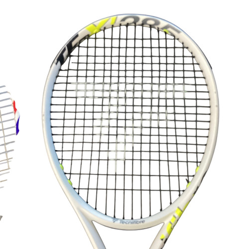 Vist Large View of Product Image Which is Used Tecnifibre TX-X285 Adult Tennis Racquet White 4 3/8"
