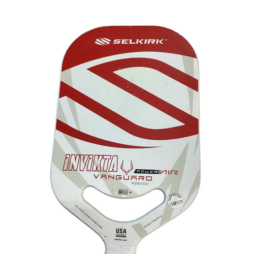 Vist Large View of Product Image Which is Used Selkirk INVKITA VANGUARD POWER AIR Pickleball Racquet White