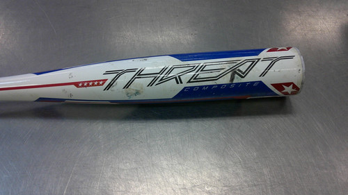 Vist Large View of Product Image Which is Used Rawlings THREAT COMPOSITE BB/SB USSSA 2 3/4 Bat 29"