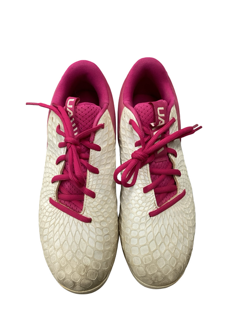 Vist Large View of Product Image Which is Used Under Armour BB CLEATS BB/SB Cleats Pink Junior 05.5
