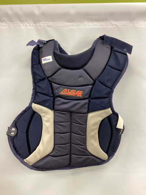 Vist Large View of Product Image Which is Used All Star CP12 Catchers Chest Protector Navy Blue Junior