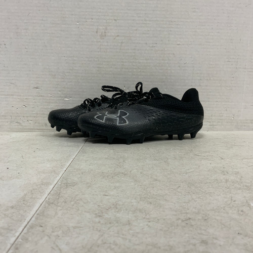 Vist Large View of Product Image Which is Used Under Armour HIGH OCTANE JET FUEL Jr FB Cleats Black Junior 03.5