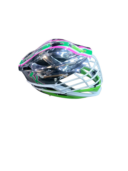 Vist Large View of Product Image Which is Used Cascade XRS PRO Lacrosse Helmet Chrome One Size