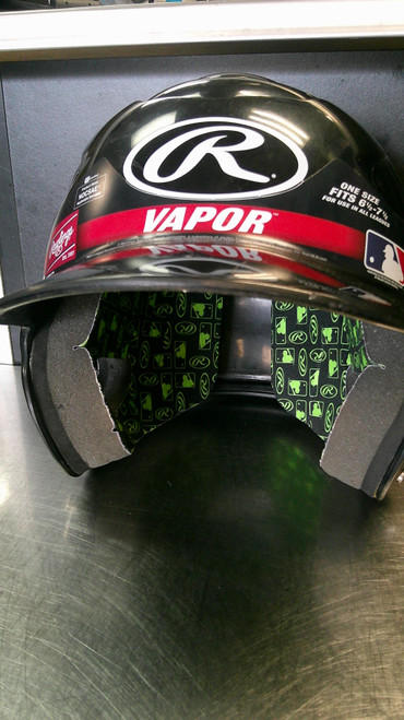 Vist Large View of Product Image Which is Used Rawlings RCFH Batting Helmet No Mask Black MD