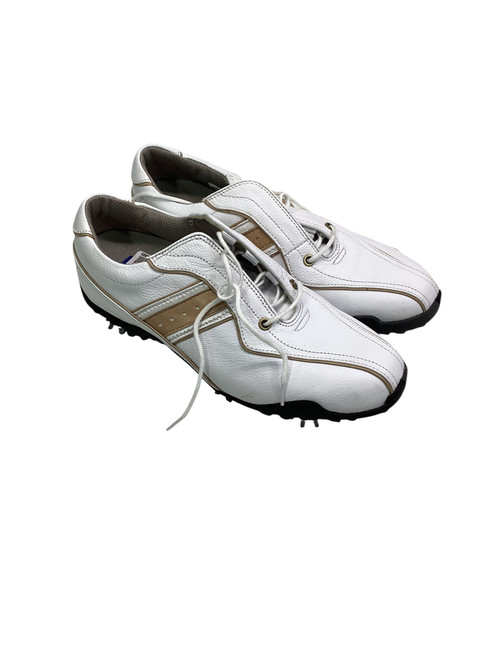 Vist Large View of Product Image Which is Used Foot Joy LOPRO Mens Golf Shoes White Senior 7