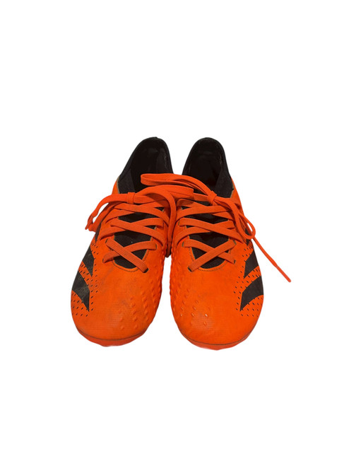 Vist Large View of Product Image Which is Used Adidas Soccer Cleats Orange Youth 13.0