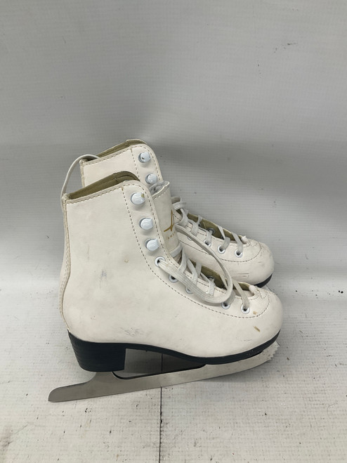 Vist Large View of Product Image Which is Used American Athletic FIGURE SKATES Girls Figure Skate White Youth 13.0