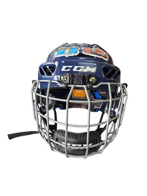 Vist Large View of Product Image Which is Used CCM FL3DS JR Helmet Cage Combo Navy Blue SM