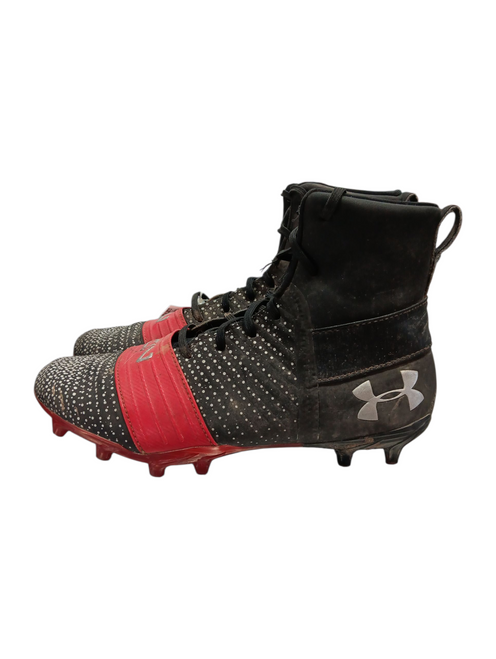 Vist Large View of Product Image Which is Used Under Armour Adult FB Cleats Black Senior 6