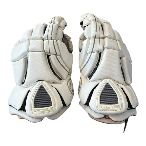 Vist Large View of Product Image Which is Used Maverik ROME RX Lacrosse Gloves Junior White 13"