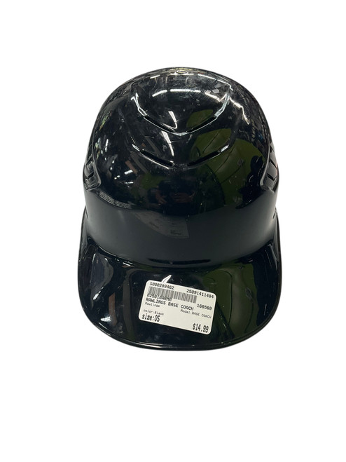 Vist Large View of Product Image Which is Used Rawlings BASE COACH Batting Helmet No Mask Black One Size
