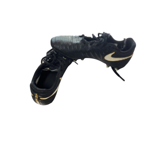Vist Large View of Product Image Which is Used Nike TIEMPO BLK\YLLW SZ 3.5 Soccer Cleats Black Junior 03.5
