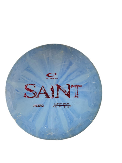 Vist Large View of Product Image Which is Used Latitude 64 LATITUDE SAINT RETRO FAIRWAY DRIVER Disc Golf Driver Carolina Blue