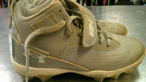 Vist Large View of Product Image Which is Used Under Armour BRYCE HARPER BB/SB Cleats Grey Junior 02.5