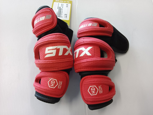 Vist Large View of Product Image Which is Used STX Lacrosse Arm Pads/Guards Red SM