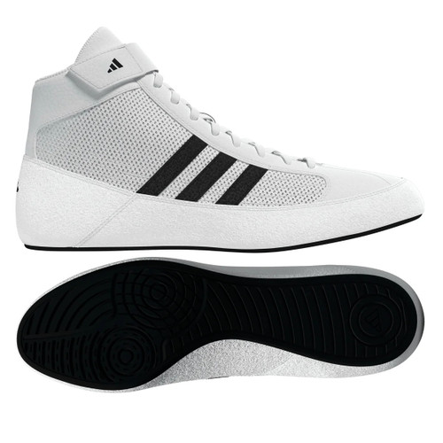 Vist Large View of Product Image Which is New Adidas HVC 2 Mens 10.5 WH/BK Wrestling Shoes