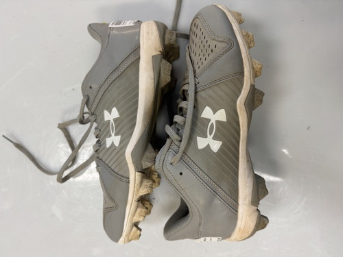 Vist Large View of Product Image Which is Used Under Armour LEADOFF BB/SB Cleats Grey Senior 7
