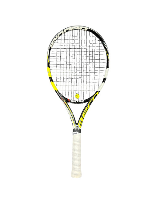 Vist Large View of Product Image Which is Used Babolat AEROPRO DRIVE Adult Tennis Racquet Black Junior
