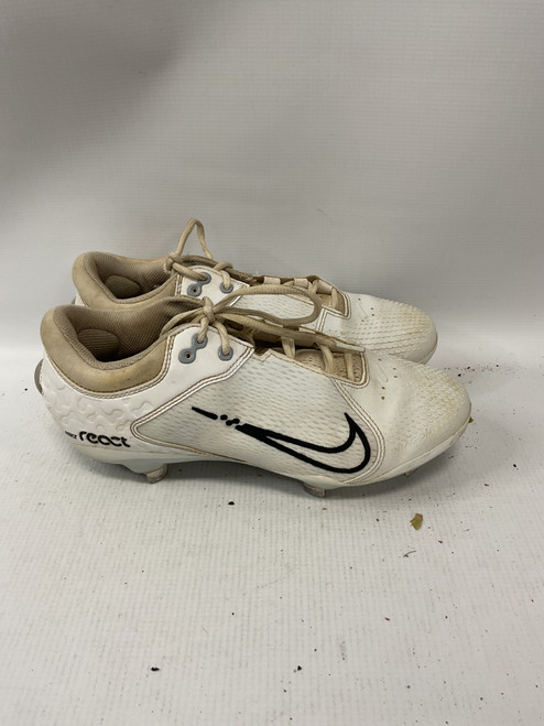 Vist Large View of Product Image Which is Used Nike REACT BB/SB Cleats White Youth 08.5
