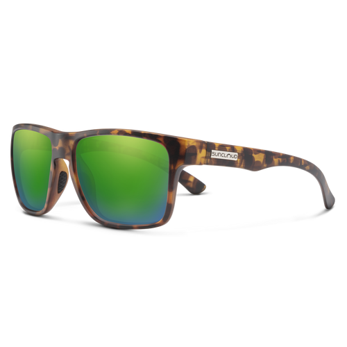 Vist Large View of Product Image Which is New Suncloud Optics Rambler Matte Tortoise + Polarized Green Mirror Lens #202126N9P57K7