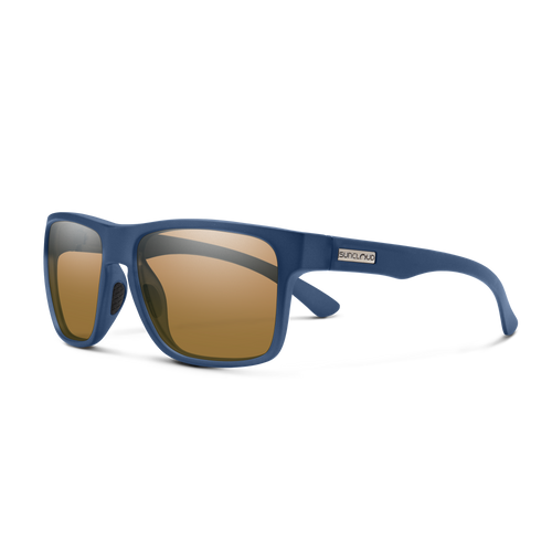 Vist Large View of Product Image Which is New Suncloud Optics Rambler Matte Crystal Denim + Polarized Brown #2021263SM57HB