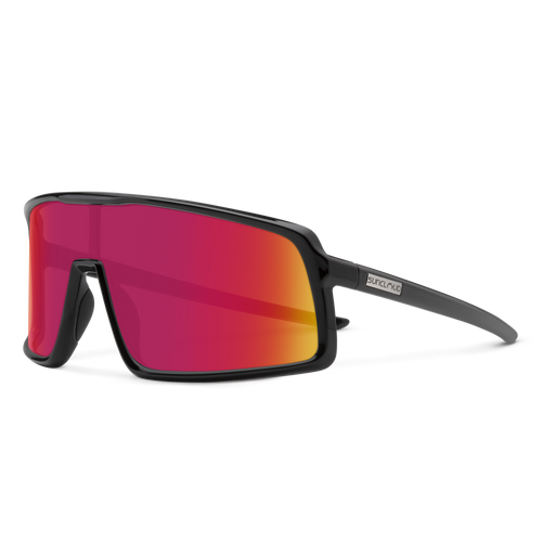 Vist Large View of Product Image Which is Suncloud Optics Upshot Black + Polarized Red Mirror Lens #20810780799OZ
