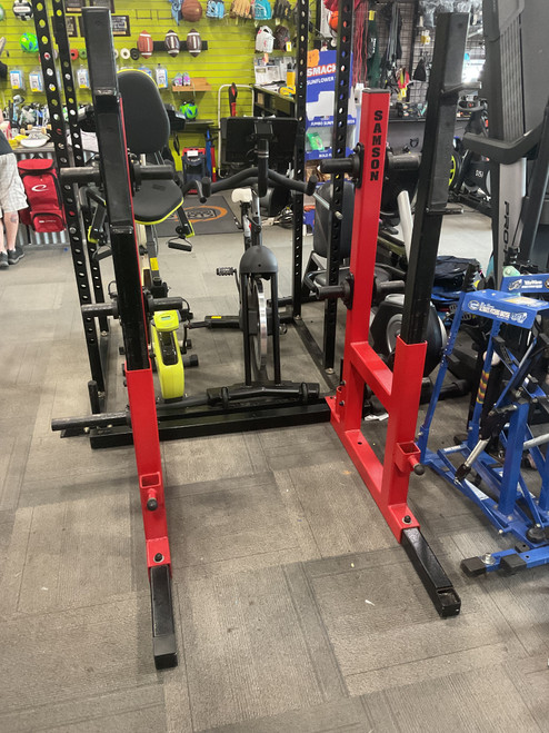Vist Large View of Product Image Which is Used SAMSON POWER RACK STAND Home Gym No Plates