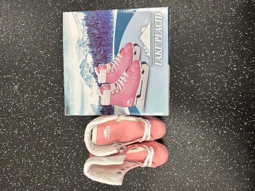 Vist Large View of Product Image Which is Used Lake Placid DOUBLE RUNNER Girls Figure Skate Pink Youth 13.0