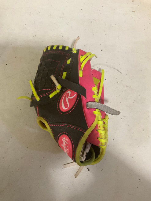 Vist Large View of Product Image Which is Used Rawlings WPL95DSP BB/SB Glove RH Throw Pink 9"