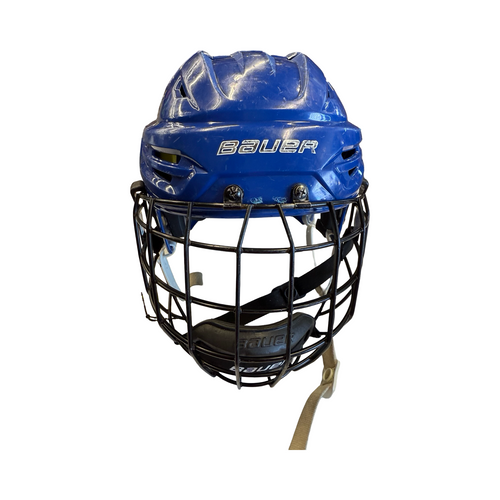 Vist Large View of Product Image Which is Used Bauer Re-Akt95 Helmet Cage Combo Royal Blue SM