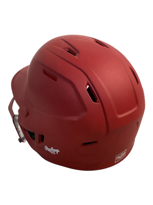 Vist Large View of Product Image Which is Used Rawlings MACHCC-JR-REVA Batting Helmet w/Mask Red One Size