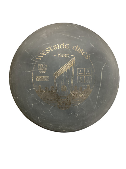 Vist Large View of Product Image Which is Used Westside HARP Disc Golf Putter Grey